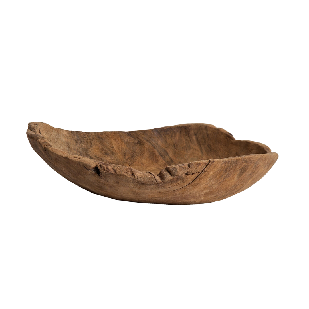 Centro de mesa de madera fosilizada
