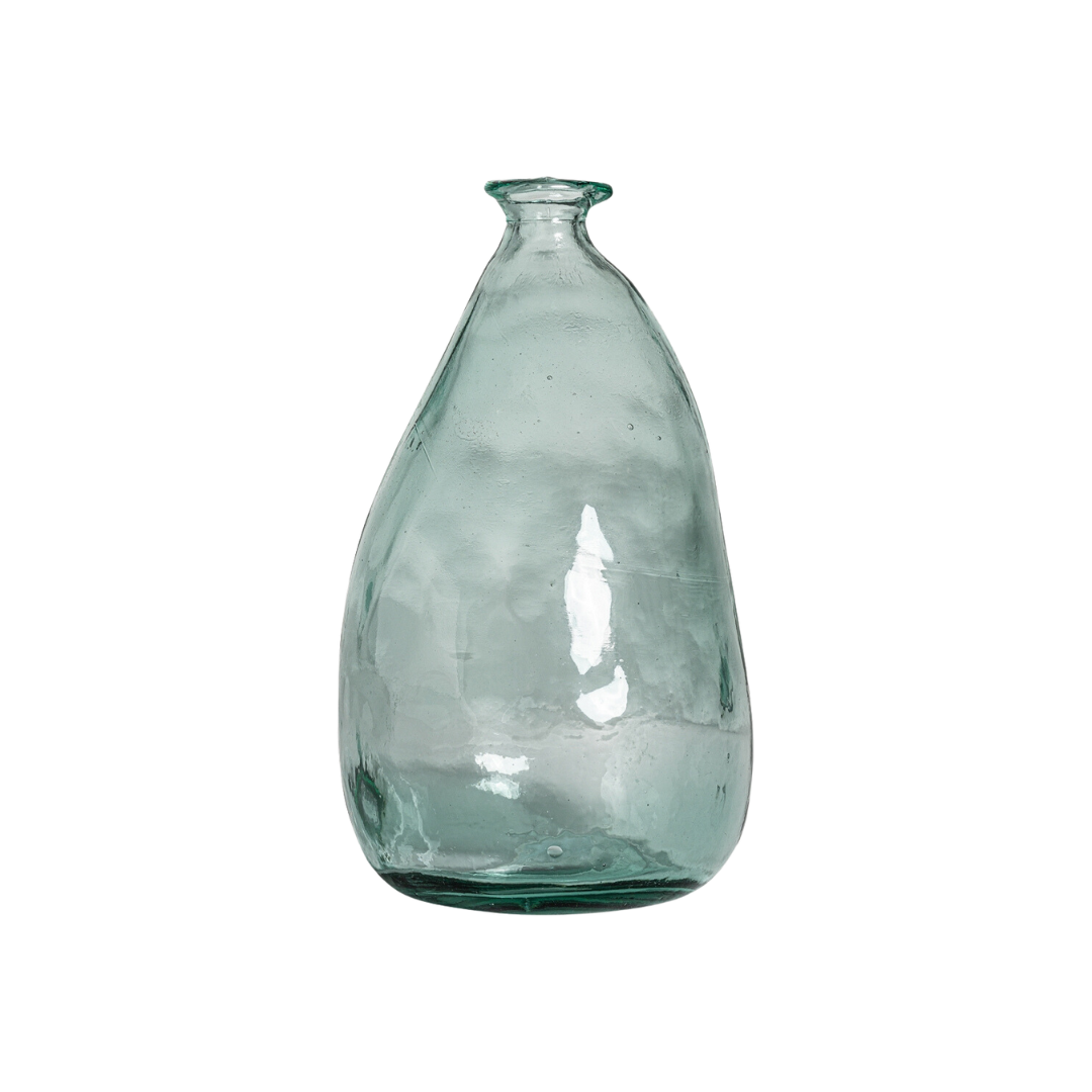 Jarrón de vidrio reciclado