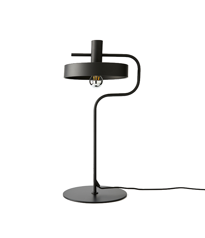 Lámpara de mesa metálica color negro mate