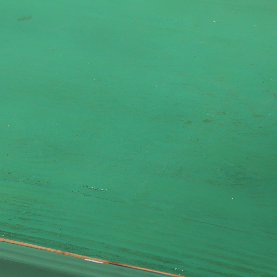 Consola de madera olmo pintada en color verde