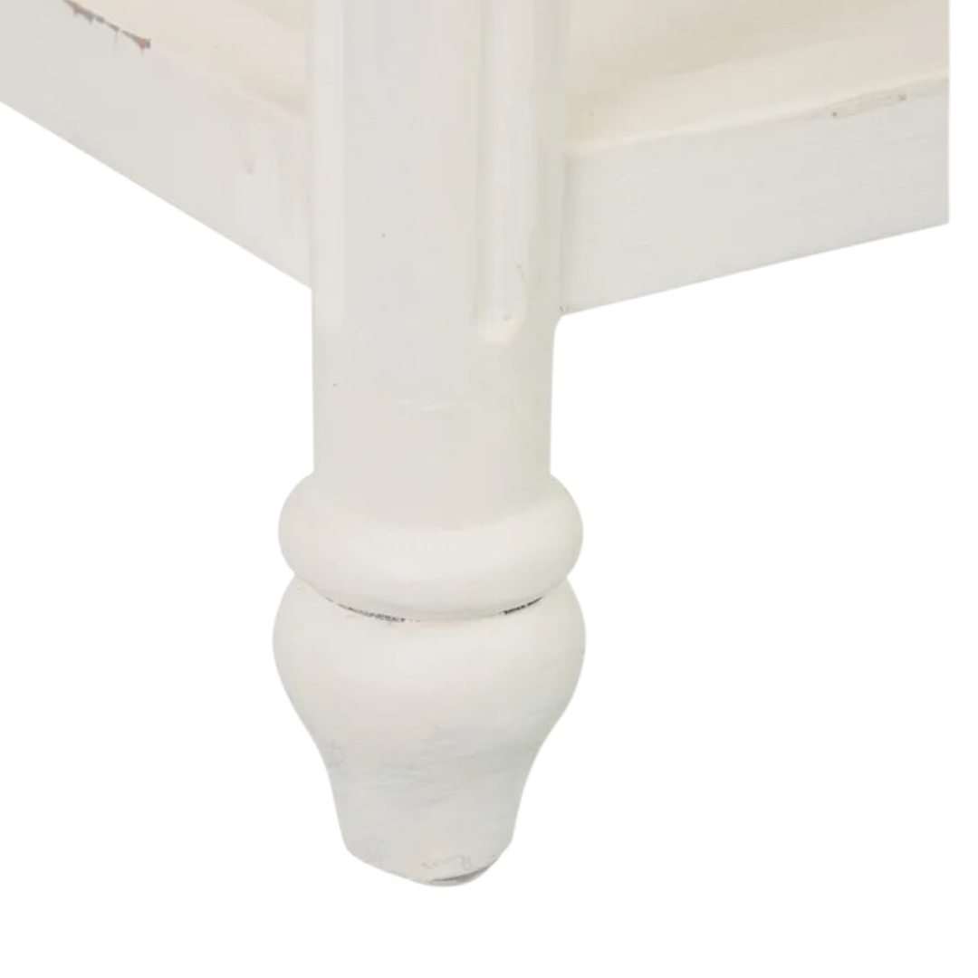 Mesita de noche de madera mindi
