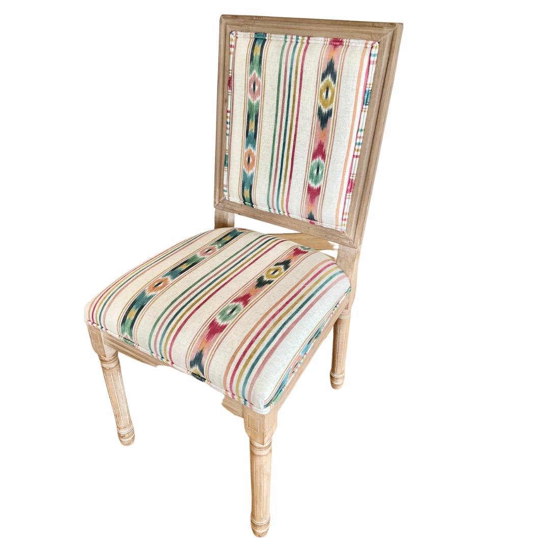 Silla de madera tapizada