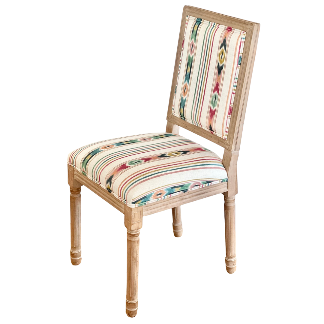 Silla de madera tapizada