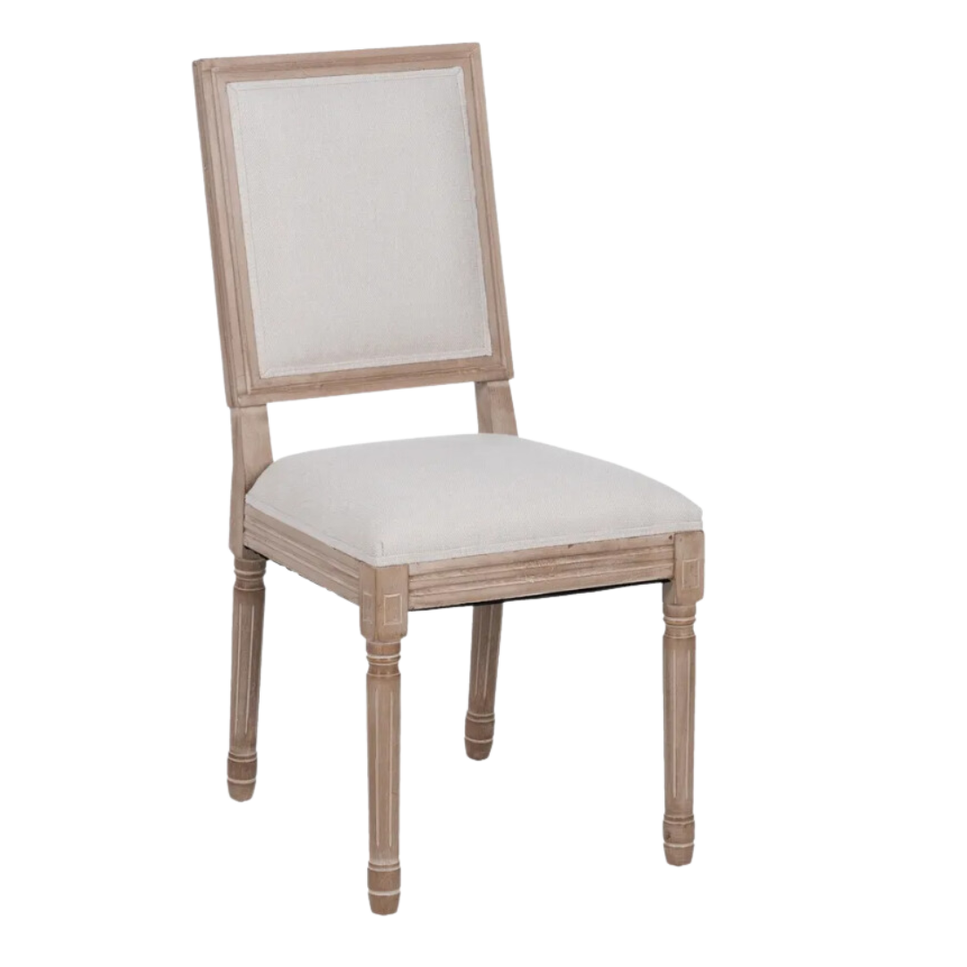 Silla de madera tapizada