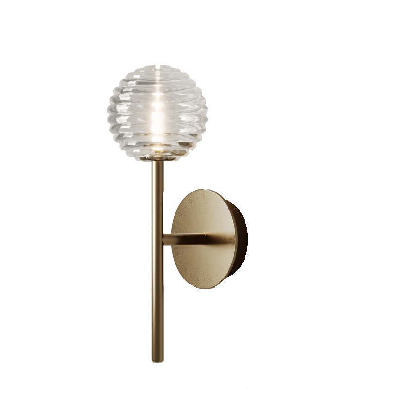 Aplique metálica con estructura de oro envejecido