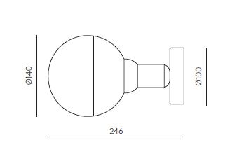 Apliques de pared de metal y vidrio